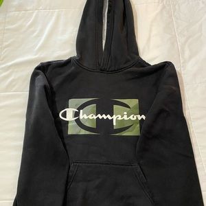 Boys Champion hoodie and sweatpants - typical wear. Pants are barely worn.